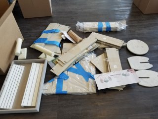 BOX of jewelry stands, hanging diffusers, and other 