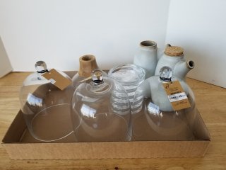 New Glass cloche, glass coasters