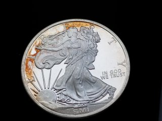 One troy ounce .999 fine silver 