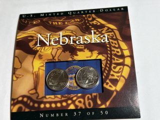 Nebraska U.S. Minted Quarter Dollar, 37 of 50