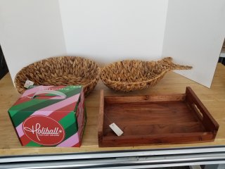 NEW baskets, tray, inflator 