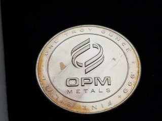 One troy ounce .999 fine silver 