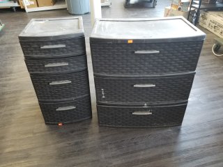 PLASTIC storage, largest approx 24 by 14 by 16 inch 