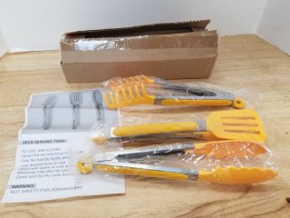 New 3 piece serving tongs