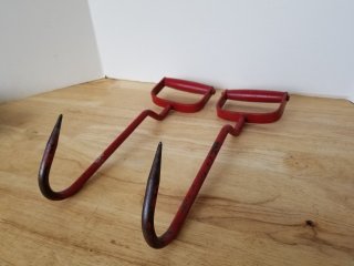 Vintage hooks, each approx 15 inch long 