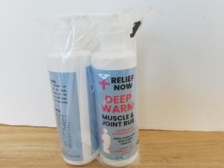 2 new deep warm muscle/joint rub, each 8 oz