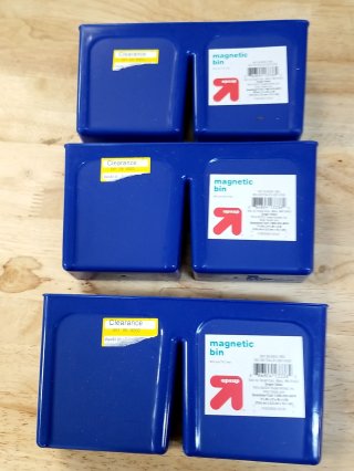 New Blue Magnetic Bins