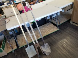 SHOVELS and post hole digger