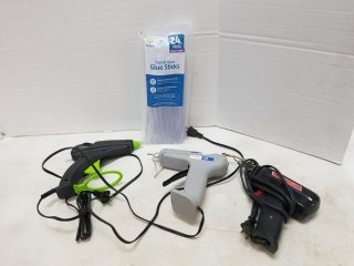 Hot glue guns, soldering gun, glue sticks 