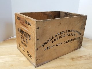 Wooden 12 Gauge Ammo Crate, 15x10x9 in