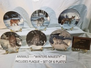 Collectible plate set, plaque, mint in boxes, Bradford 