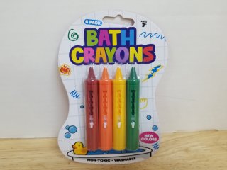 New 4 pack bath crayons 