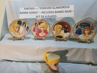 BARBIE plates and mug  mint in boxes