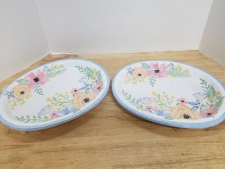 New paper plates, 12 by 10 inch, 16 total 