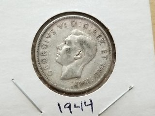 1944 Silver Canadian Quarter