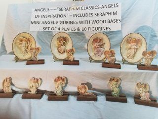 Collectible complete plate set and figurines/stands, MIB
