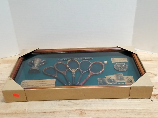 Item #285 — NewTennis Racket History Shadowbox, 21 x 12 x 2 inch photo 1 of 5