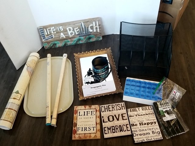 Item #338 — Home Decor & Office Supplies Lot photo 1 of 5