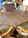 Item #248 — Octagonal Wood Dining Table w/ 4 Chairs photo 2 of 5