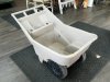 Item #256 — Plastic Utility Cart approx 40 by 30 by 24