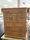 Item #231 — Vintage Oak Chest of Drawers 54 x 42 x 19 inch
