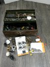 Item #229 — VINTAGE Toolbox with Hardware & Knobs