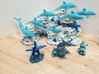 Item #75 — Glass fish and dolphin decor, tallest 7 inch photo 5 of 5