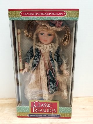 Item #207 — Bisque Porcelain Doll in Box photo 1 of 2