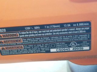 Item #257 — Ridgid 4.5" Angle Grinder photo 3 of 3