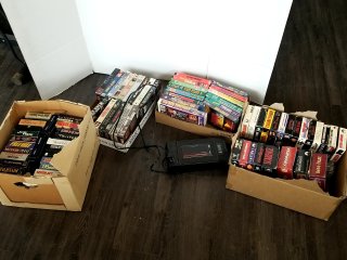 Item #269 — VINTAGE VHS Tape Collection & Player photo 1 of 5