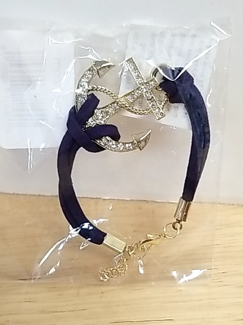 Item #194 — New Navy Blue Anchor Bracelet