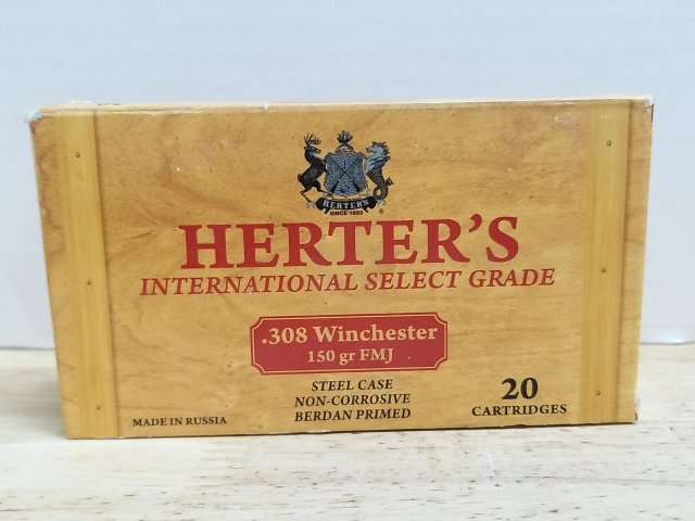 Item #55 — Herter's .308 Winchester ammo, 20 rounds, cant ship photo 1 of 2