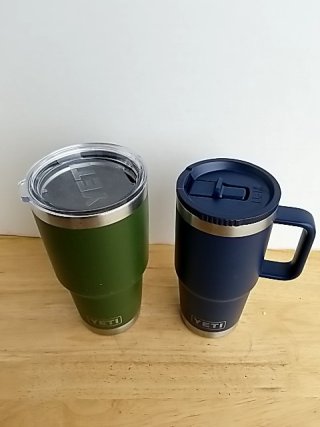 Item #78 — Yeti Tumblers - Green & Navy photo 2 of 2