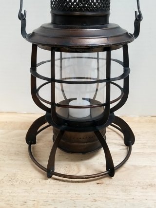Item #19 — Vintage Metal Lantern with Handle 12 inch photo 2 of 2