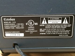 Item #6 — Esteban Model G-10 guitar amplifier, complete, works great photo 4 of 4