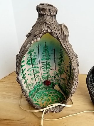 Item #96 — Native American Lighted Sculpture Set, 15 inch tall photo 2 of 3