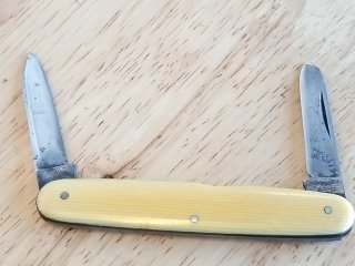 Item #49 — Vintage Office Knife, 8 in open photo 3 of 4