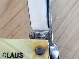 Item #54 — Vintage Santa Claus Pocket Knife, 4 in open photo 2 of 3