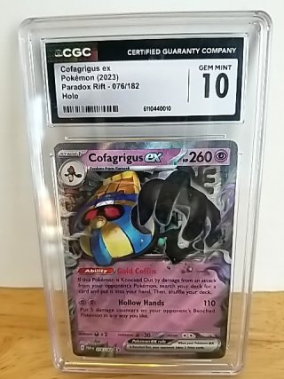 Item #60 — CGC 10 Cofagrigus ex Pokemon Card photo 1 of 2