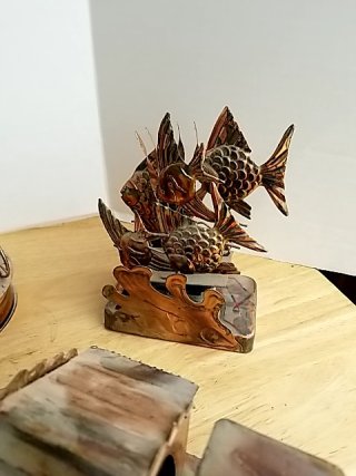 Item #98 — VINTAGE metal music boxes, not sure if all work, sell as is photo 3 of 7