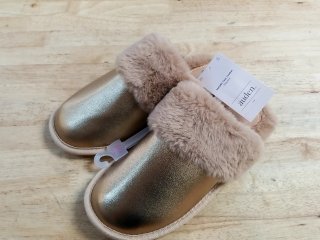 Item #333 — Metallic Faux Leather Slippers photo 1 of 3