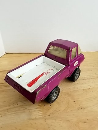 Item #83 — Vintage Tonka Purple & Green Truck Set, largest 8 inch photo 6 of 7
