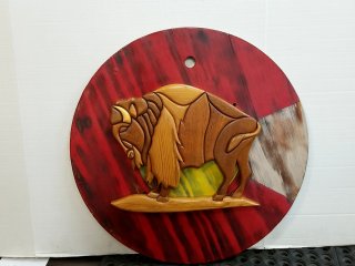 Item #28 — Intarsha Wood art sculpture, 24 inch photo 1 of 4