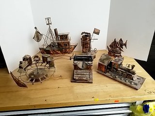 Item #98 — VINTAGE metal music boxes, not sure if all work, sell as is photo 1 of 7