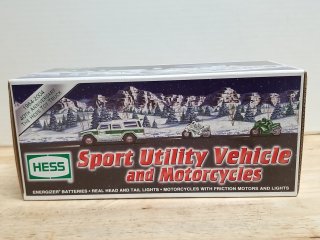 Item #64 — New HESS 40th Anniversary SUV & Motorcycles, lights/sounds, 11 inch
