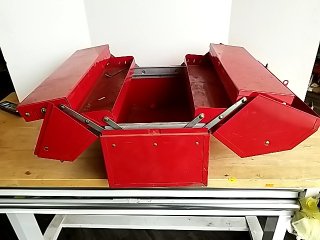 Item #69 — HUSKY Red Metal Toolbox 18 x 14 x 10 inch photo 3 of 4