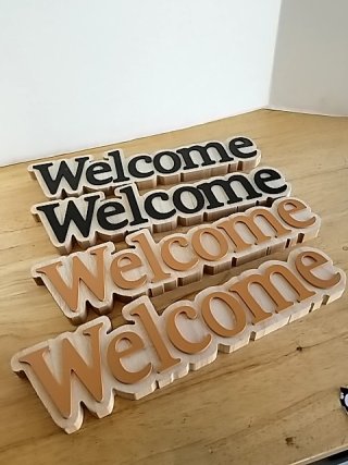 Item #501 — New Wooden Welcome Signs 14 in