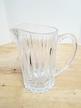 Item #161 — Crystal Glass Pitcher 8.5 inch tall photo 1 of 3