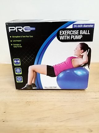 Item #168 — New Pro Strength 24" Exercise Ball w/ Pump