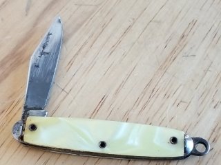 Item #54 — Vintage Santa Claus Pocket Knife, 4 in open photo 3 of 3